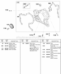 Gear Housing Diagram and Parts List for 437447-0205-E2  Briggs and Stratton Engine